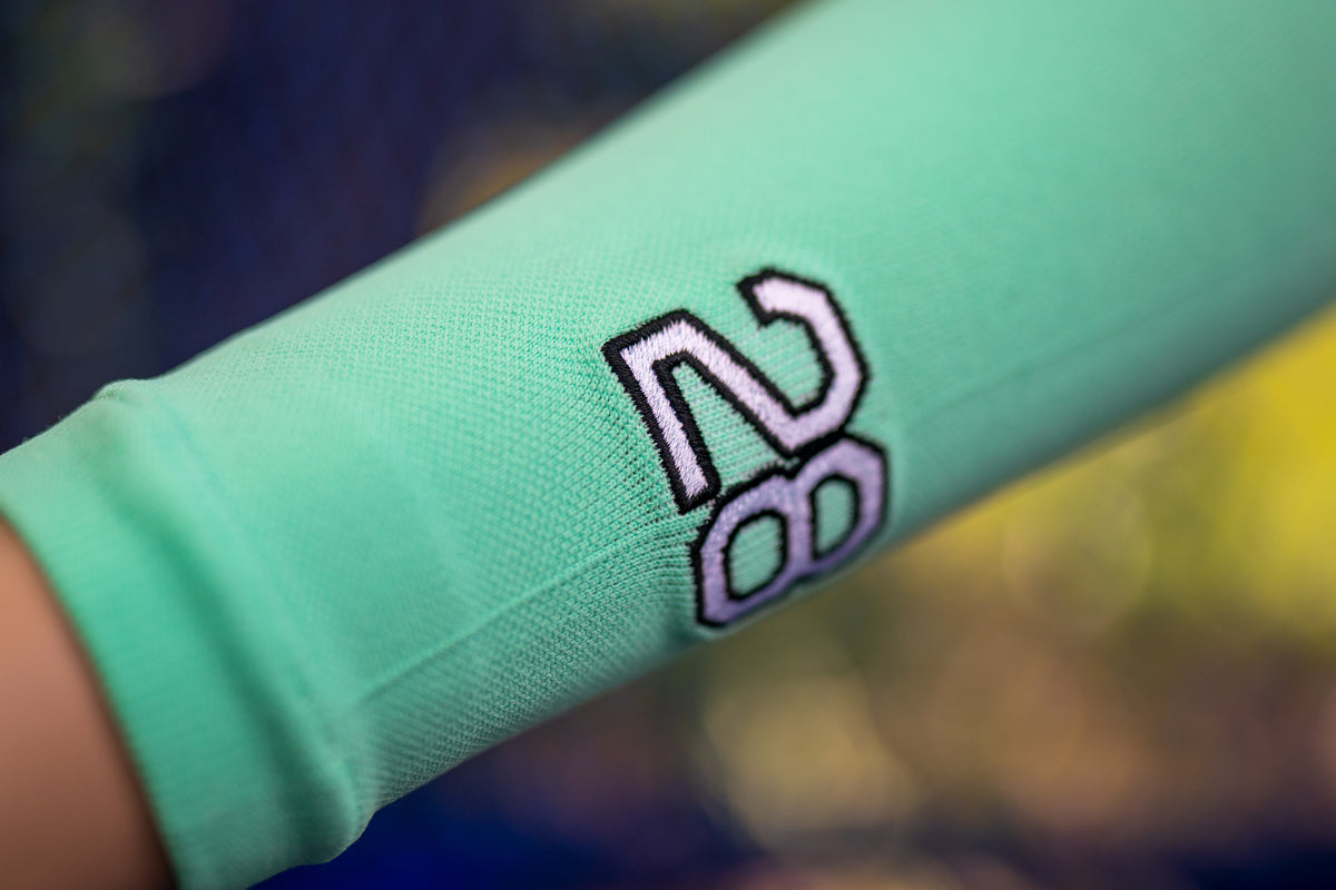 Custom Numbered Arm Sleeve - Microfiber SM-MD / Grey