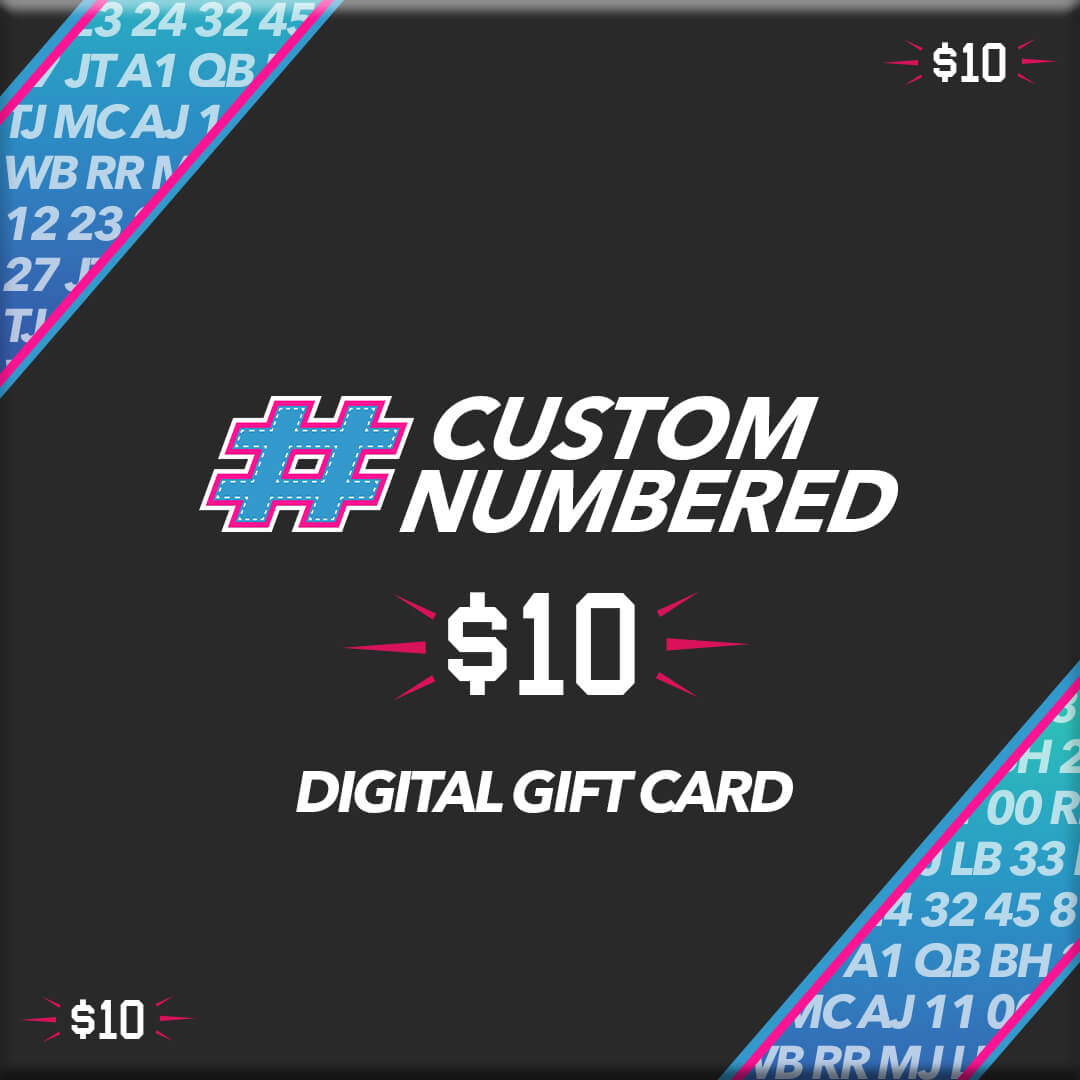 Custom Numbered Gift Card