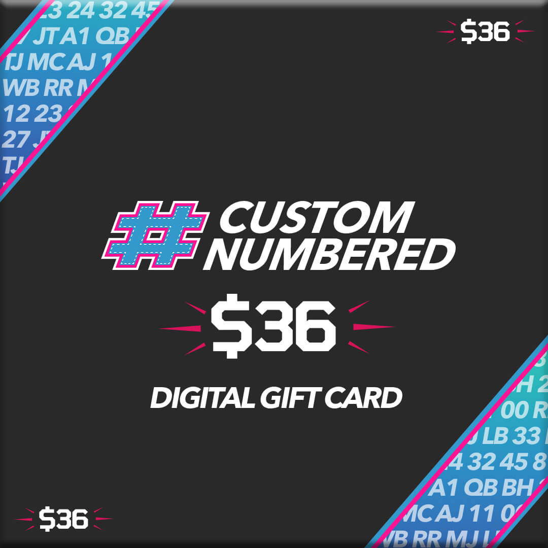 Custom Numbered Gift Card