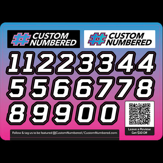 FREE Number Decals – Custom Numbered