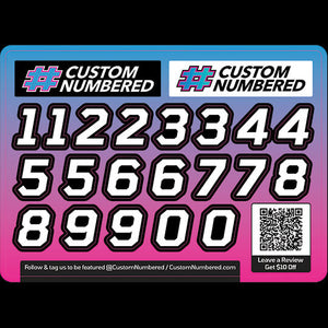 Custom Numbered Sticker Sheet