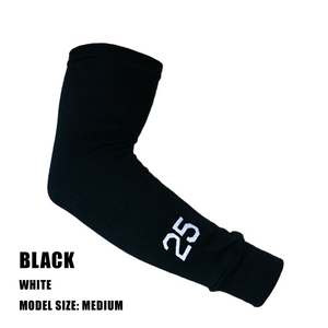 Custom Numbered Arm Sleeve - Cotton Medium / Black