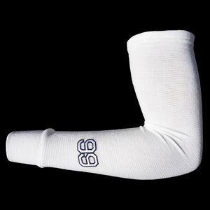 Custom Numbered Arm Sleeve - Cotton Medium / White